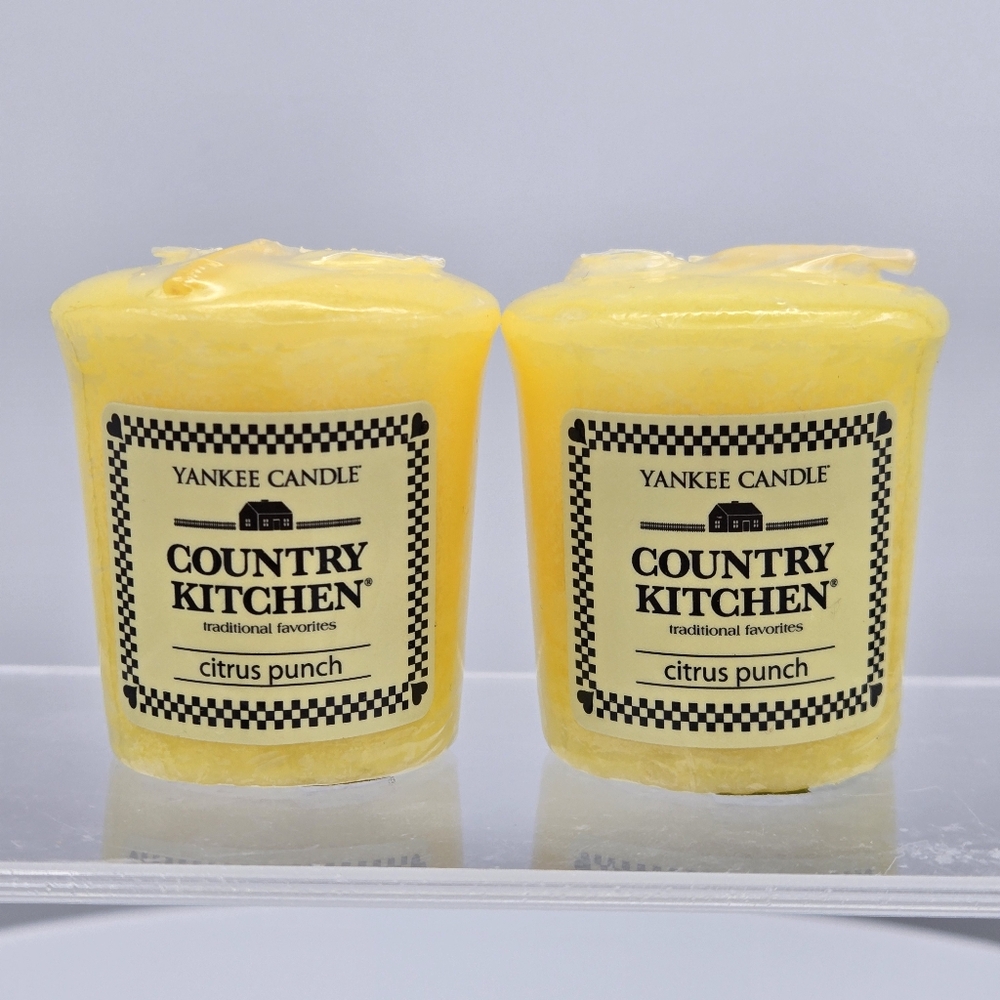 Yankee Candle Country Kitchen Citrus Punch Votive Set of 2